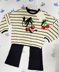 🍒Conjunto De Cerezas🍒 Con Accesorio  Para  Niña 🍒Talla 5/6 Años