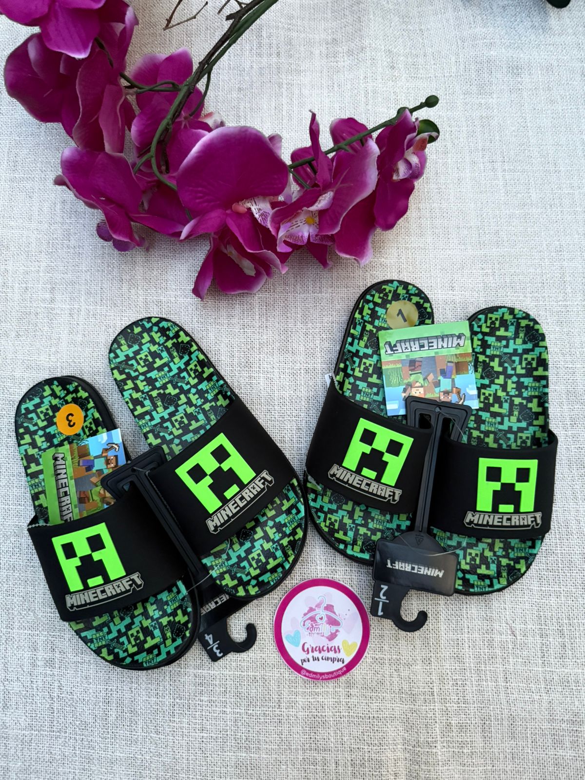 SANDALIAS MINECRAFT PARA NIÑOS
