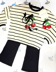 🍒Conjunto De Cerezas🍒 Con Accesorio  Para  Niña 🍒Talla 5/6 Años