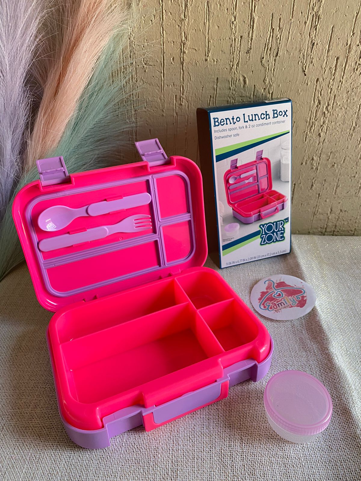 🚛ENVIO INMEDIATO-BENTO LUNCH BOX -PINK