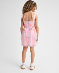 Vestido Arcoíris Flor 3D🌈 Tallas 4 hasta 16 Años