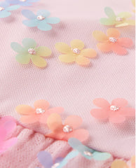 Vestido Arcoíris Flor 3D🌈 Tallas 4 hasta 16 Años