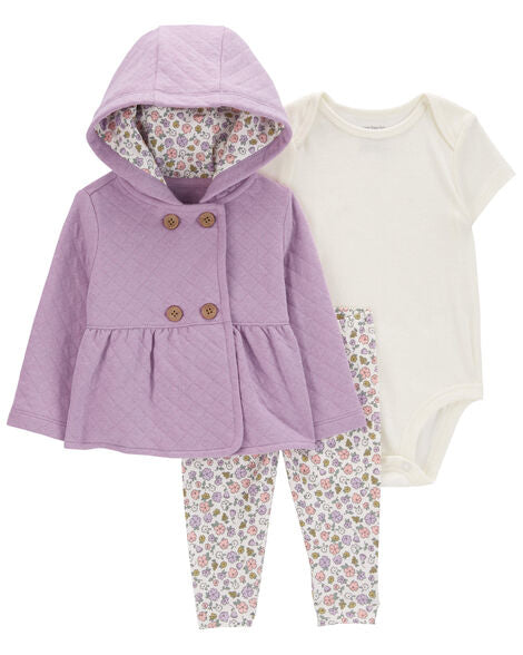 Conjunto Carters  de 3 pzas lilac