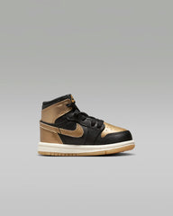 TENIS Jordan 1 Retro High OG "Black and Gold" -BABY Y NIÑOS PEQUEÑOS