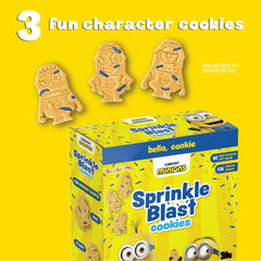 Snackorama Minions Espolvorean Galletas Horneadas, Sabor a Vainilla con Chispas, Caja de 10 oz