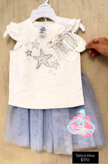 Conjunto de Falda Azul  + Accesorio