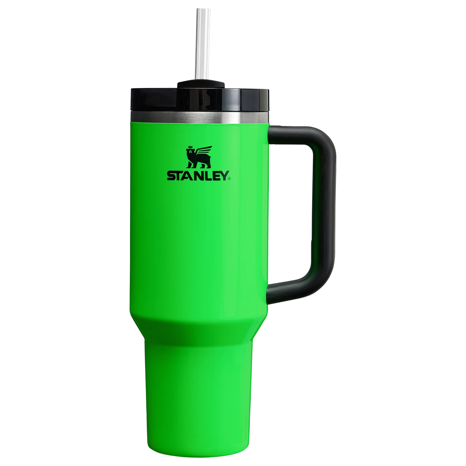 STANLEY QUENCHER NEON GREEN H2.0 FLOWESTATE VASO DE 40 ONZAS