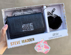 SET DE BOLSA STEVE MADDEN CROSSBODY Y GIFT CORAZON POM POM