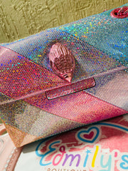 POR PEDIDO-BOLSA Mini Kensington Glitter Crossbody -KURT GEIGER LONDON